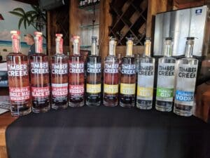 Timber Creek rum vodka whiskey and gin