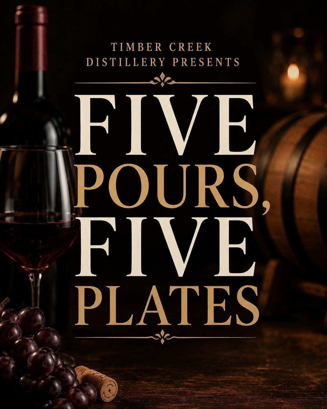 Five pours, Five plates